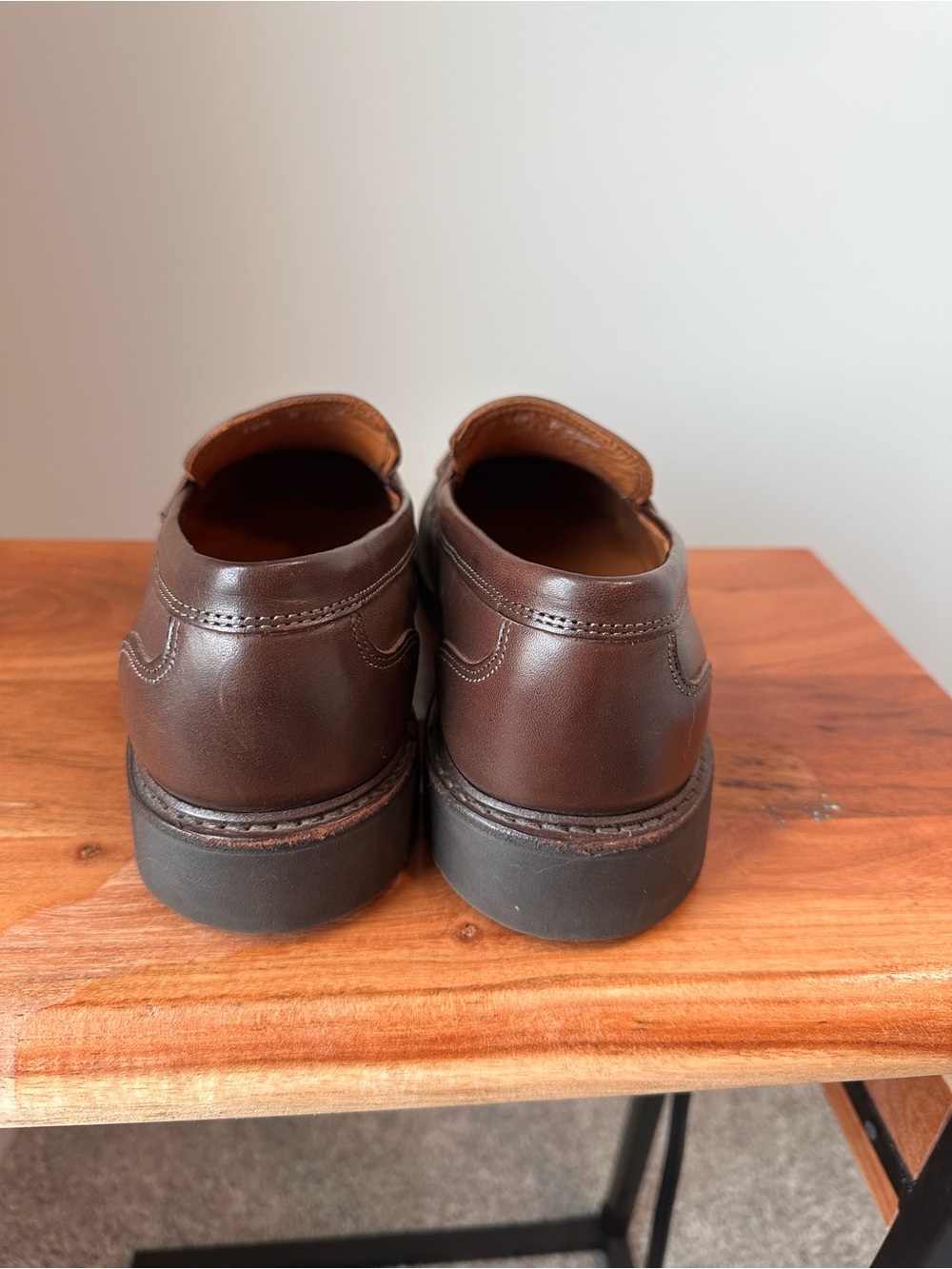Allen Edmonds Denali Brown Leather Penny Loafers Dress Shoes Men 10.5 With Trees - Picture 5 of 10